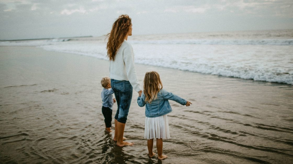 Young Family on a Beach