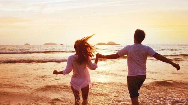 Beach Couple Lady Gregory