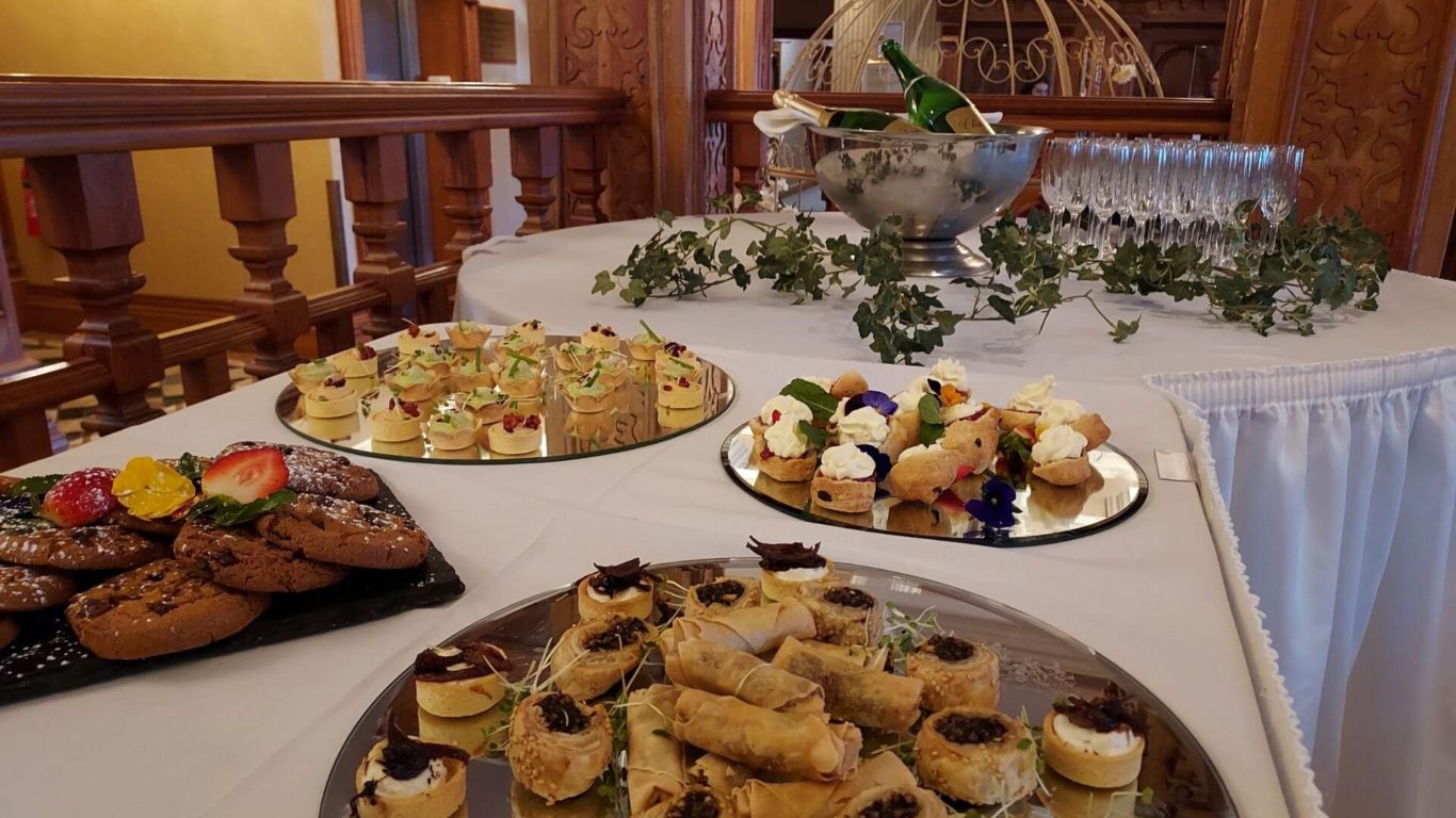 Wedding Arrival Canapes and Bubbles